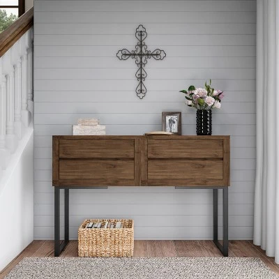 Metal Wall Cross With Decorative Fleur De Lis Design- Rustic Handcrafted Religious Wall Art For Décor In Living Room, Bedroom, More By Lavish Home 6 Metal Wall Cross With Decorative Fleur De Lis Design- Rustic Handcrafted Religious Wall Art For Décor In Living Room, Bedroom, More By Lavish Home - Image 4