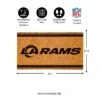 Evergreen Los Angeles Rams Logo Turf Mat, Brown- 28 X 16 Inches Indoor Outdoor Doormat