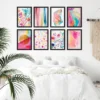 Jeweel Toned Watercolors By Hope Bainbridge - Modern 8 Piece Black Framed Art Set - Americanflat -Home Decoration Series GUEST fcb8f829 5b1b 4235 ab0f 1736e288da1e
