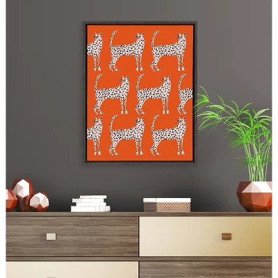 18" X 24" Sylvie Sassy Pink Cheetahs By Kendra Dandy Framed Wall Canvas Gray - Kate & Laurel All Things Decor 7 18" X 24" Sylvie Sassy Pink Cheetahs By Kendra Dandy Framed Wall Canvas Gray - Kate & Laurel All Things Decor - Image 5