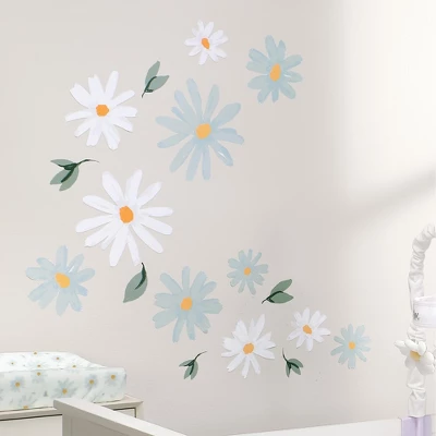 Lambs & Ivy Sweet Daisy Blue/White Flowers Wall Decals/Stickers 5 Lambs & Ivy Sweet Daisy Blue/White Flowers Wall Decals/Stickers - Image 3