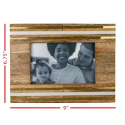 Gold Metal & White Resin Strip 4X6 Photo Frame - Foreside Home & Garden 13 Gold Metal & White Resin Strip 4X6 Photo Frame - Foreside Home & Garden -Home Decoration Series GUEST ff71deab 3404 4554 b7af 603a9937c75c